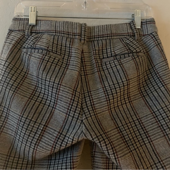 J. Crew Skimmer Vintage Plaid Pants City Fit Wool Blend Size 0 - Picture 3 of 9